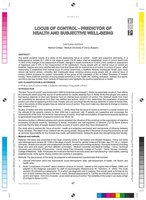 (PDF) Locus of control and well.